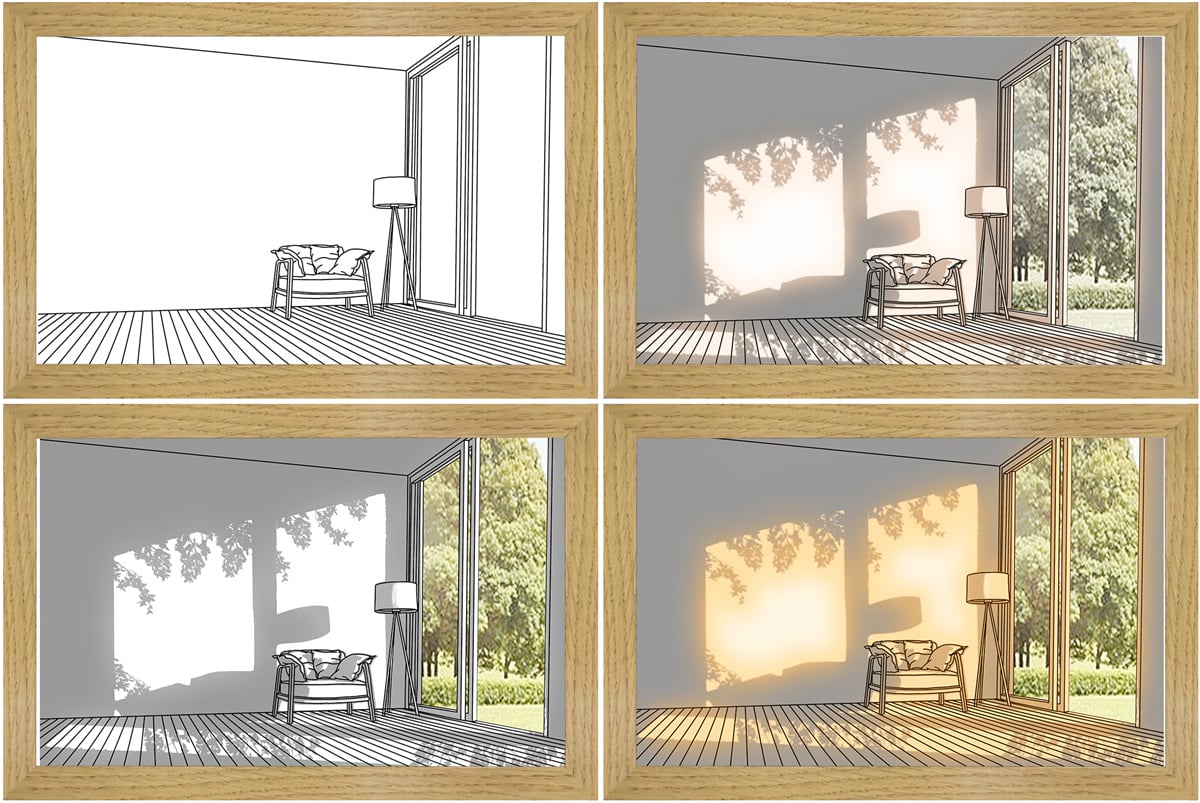 Modern Simulate Sunshine Drawing Night Light Gift