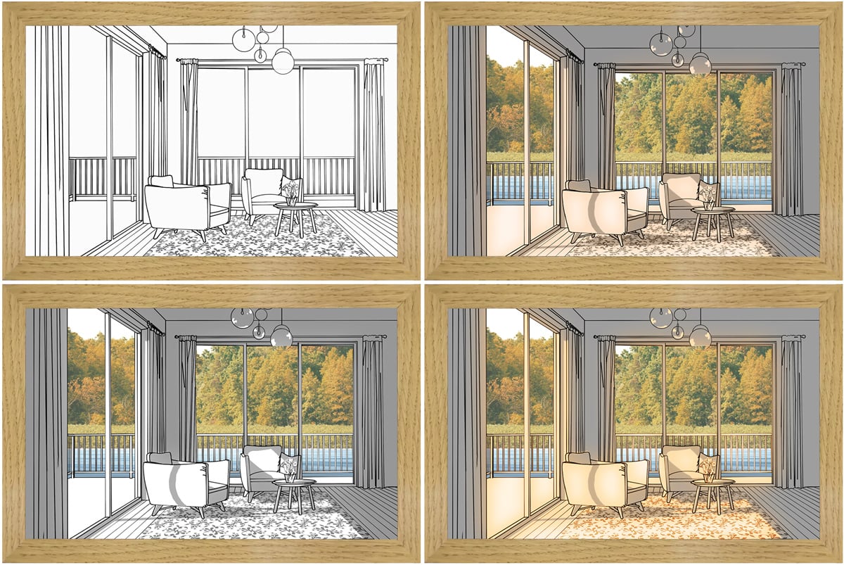 Modern Simulate Sunshine Drawing Night Light Gift
